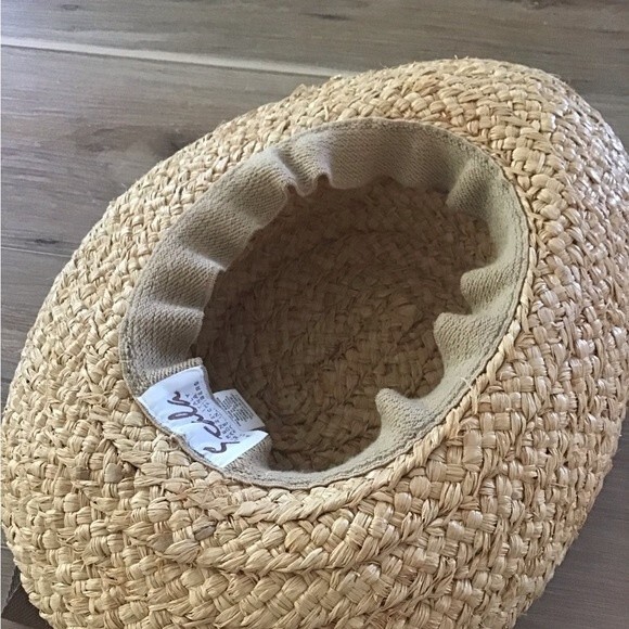Vintage Scala Plaited Woven Raffia Hat OS